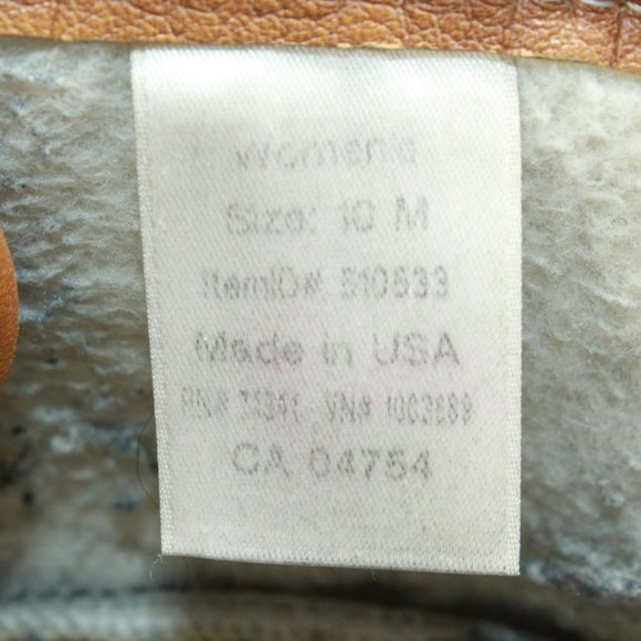 LL Bean Brown Leather Shearling Lined Insulated Ankle Duck Boots Sz 10 M - Picture 7 of 10